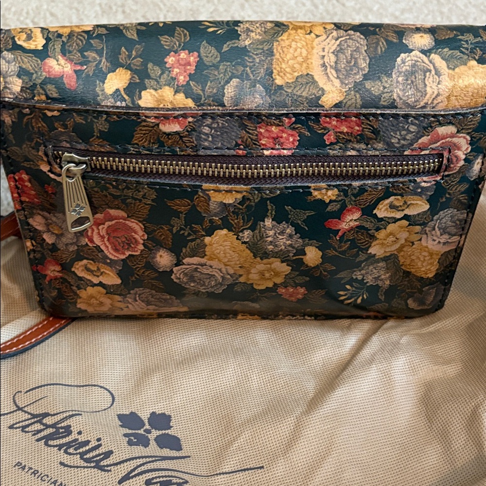 Patricia Nash Black and Yellow Floral Crossbody Bag - Picture 3 of 5